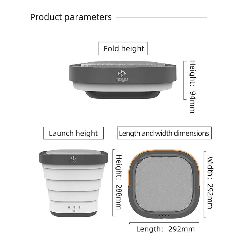 EZWash ™ - Foldable Mini Smart Washer - TumTum