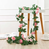 Faux Silk Rose Flower Ivy Vine Garland - TumTum