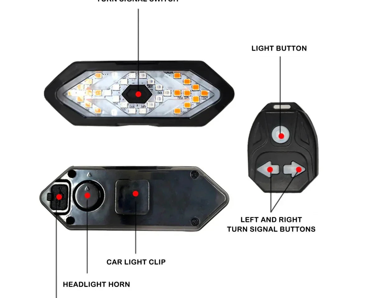 GlowAlert™ - Bicycle LED Rechargeable Warning Tail Light - TumTum
