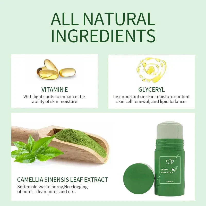 Hot Sale Poreless Deep Cleanse Green Tea Mask - TumTum