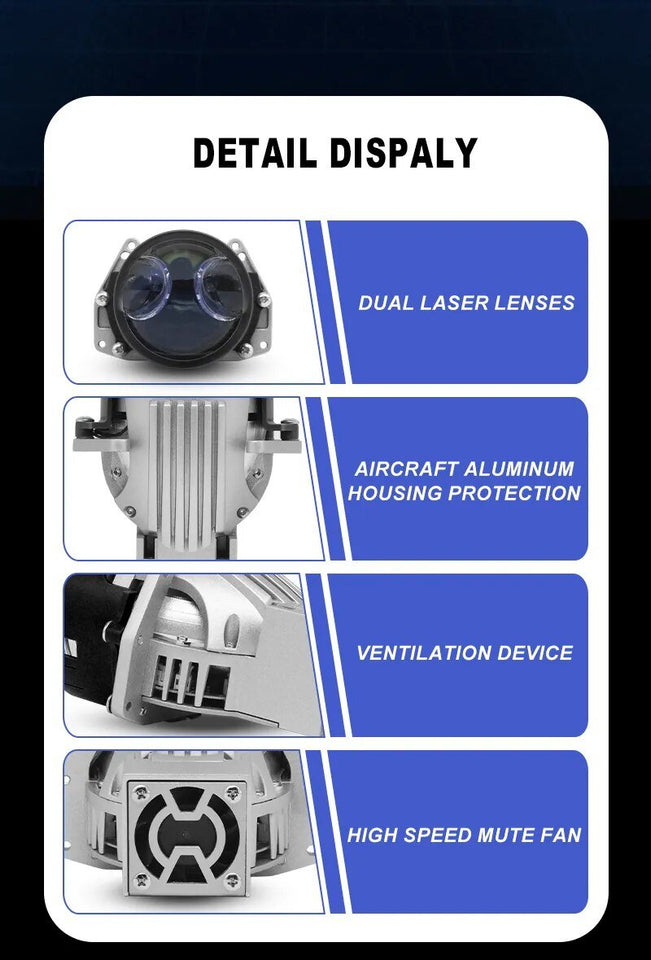 IgniteX™ - 200W 3.0 Inch Bi Led Projector Lens - TumTum