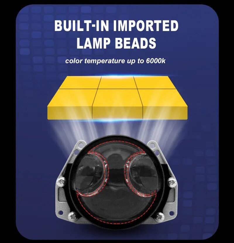 IgniteX™ - 200W 3.0 Inch Bi Led Projector Lens - TumTum