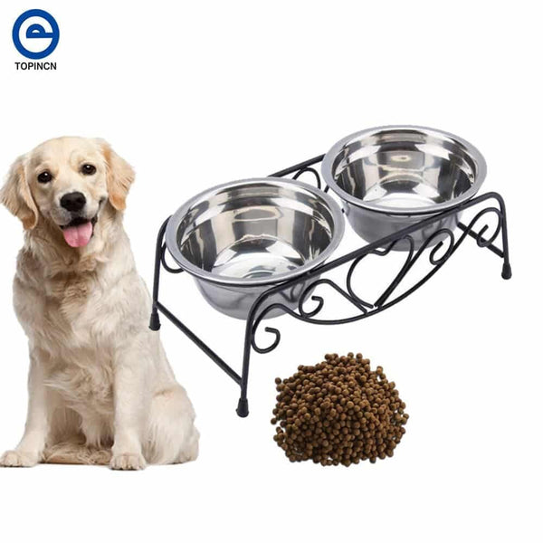 Iron Heart Stainless Steel Pet Bowls and Stand - TumTum