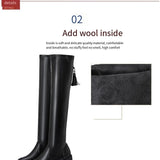 Leillant™ - Soft And Comfortable Leather & Wool Boots For Women - Tecanova