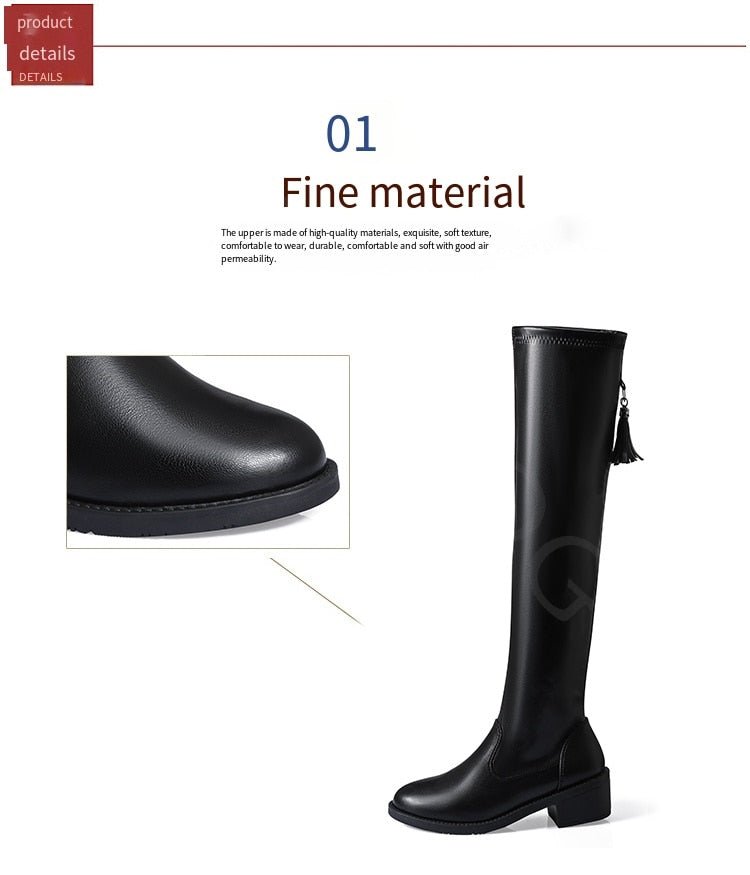 Leillant™ - Soft And Comfortable Leather & Wool Boots For Women - Tecanova