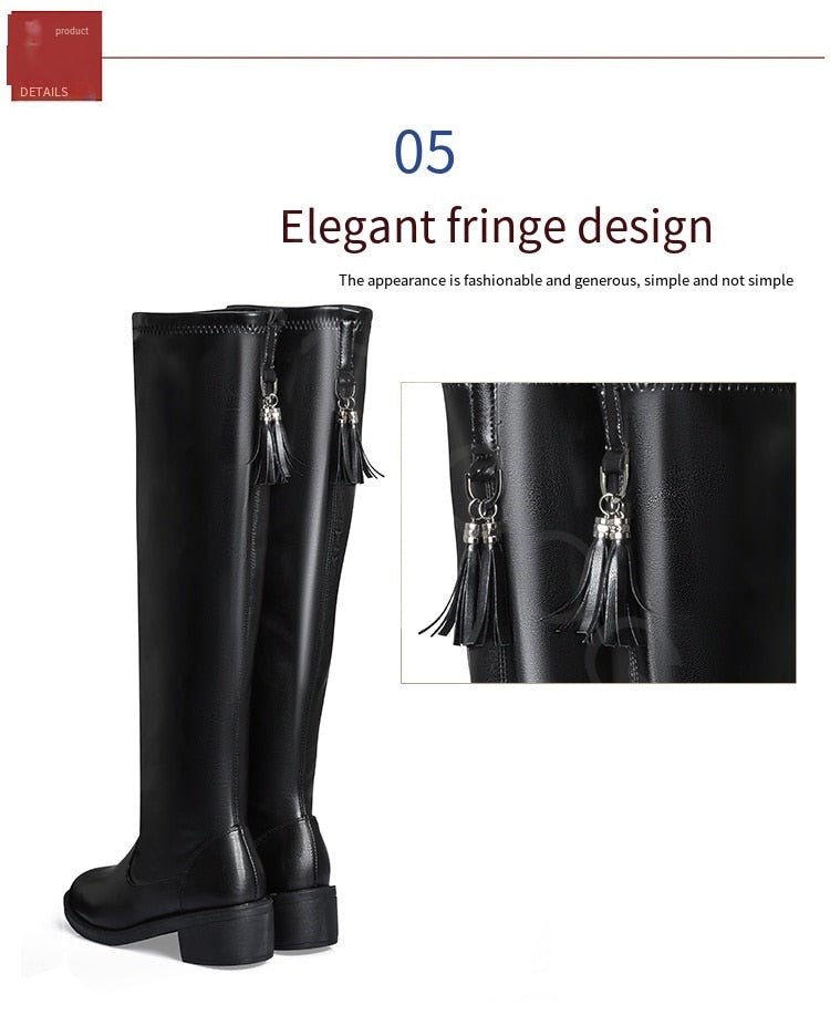 Leillant™ - Soft And Comfortable Leather & Wool Boots For Women - Tecanova