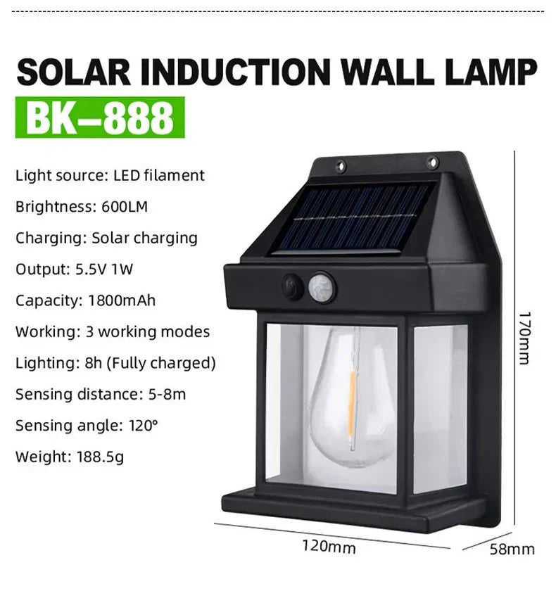 LuminaLuxe™ - Solar Tungsten Wall Lamp - TumTum