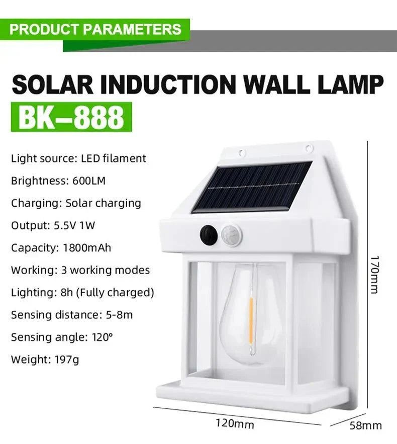 LuminaLuxe™ - Solar Tungsten Wall Lamp - TumTum