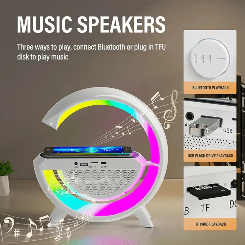 LumiSync™ - Bluetooth Speaker, Alarm Clock and RGB Atmosphere Lamp - TumTum
