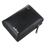 Men's Vertical Leather Wallet with Zipper - TumTum