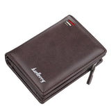 Men's Vertical Leather Wallet with Zipper - TumTum