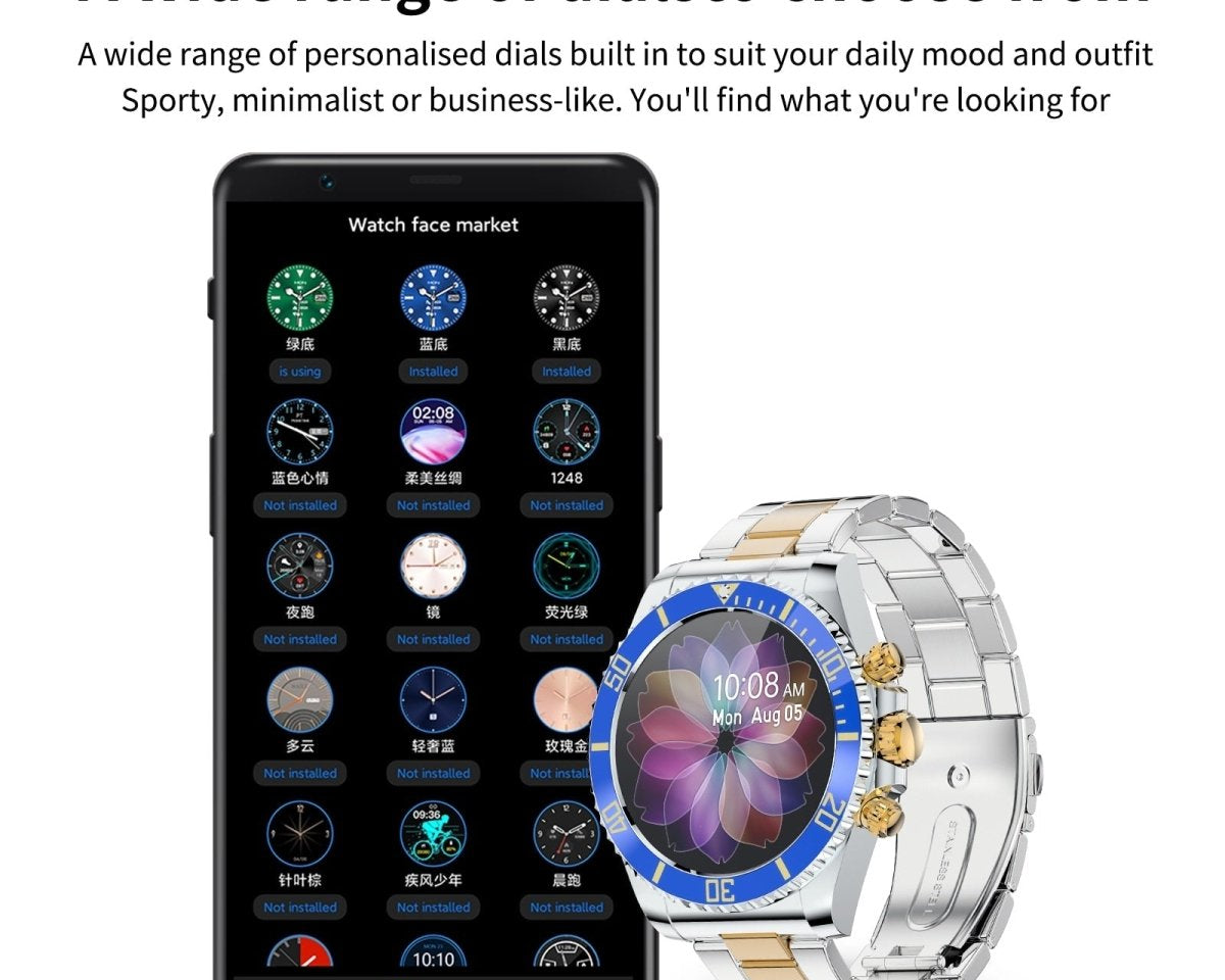 Multifunctional Bluetooth Talk Men's Casual Smart Watch - TumTum