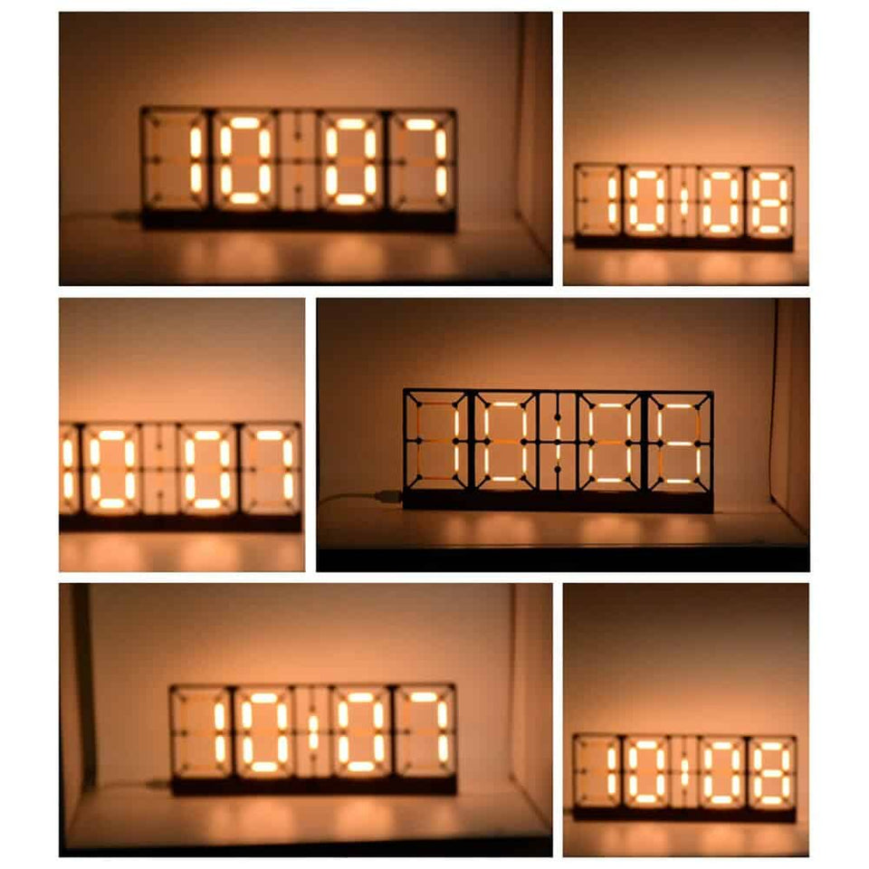 Nordic Double-Sided Vintage LED Clock - TumTum