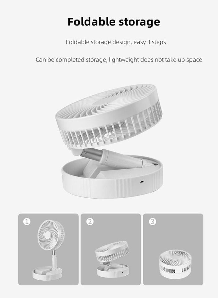 PrimeFan 8.7inch Rechargeable Portable USB Fan