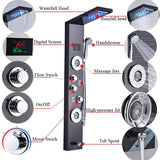 Rainfall Shower ™ - Luxurious 6-Stage LED Shower Panel with Massage Jets and Temperature Screen - TumTum