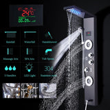 Rainfall Shower ™ - Luxurious 6-Stage LED Shower Panel with Massage Jets and Temperature Screen - TumTum