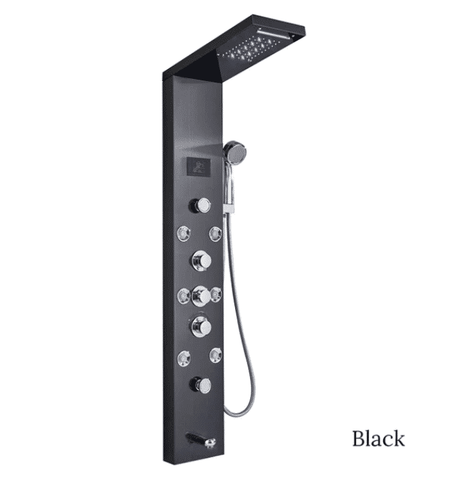 Rainfall Shower ™ - Luxurious 6-Stage LED Shower Panel with Massage Jets and Temperature Screen - TumTum