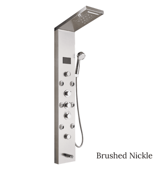 Rainfall Shower ™ - Luxurious 6-Stage LED Shower Panel with Massage Jets and Temperature Screen - TumTum