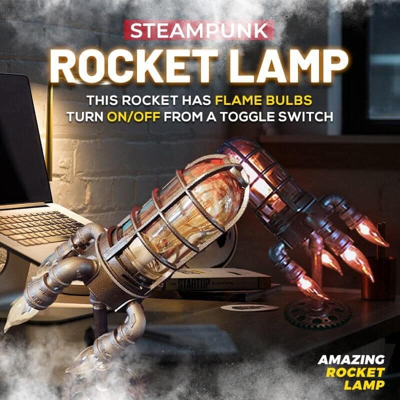 Rocket Ship Industrial Vintage Lamp - TumTum