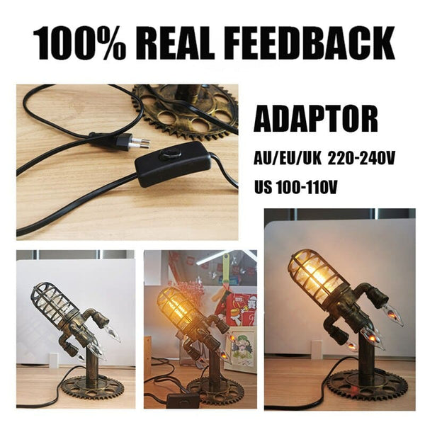 Rocket Ship Industrial Vintage Lamp - TumTum
