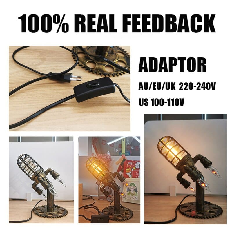 Rocket Ship Industrial Vintage Lamp - TumTum