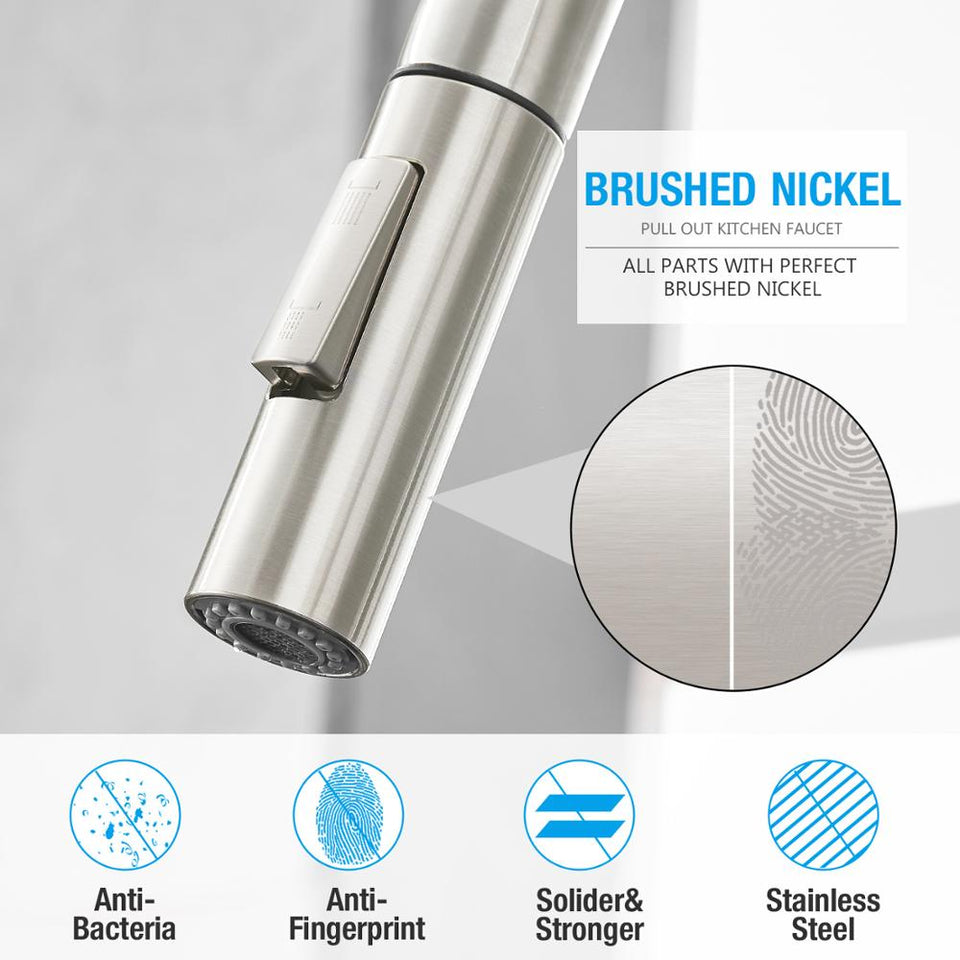 Smart Stainless Steel Sensor Kitchen Faucet [With Pull Out & Spray Head] - TumTum
