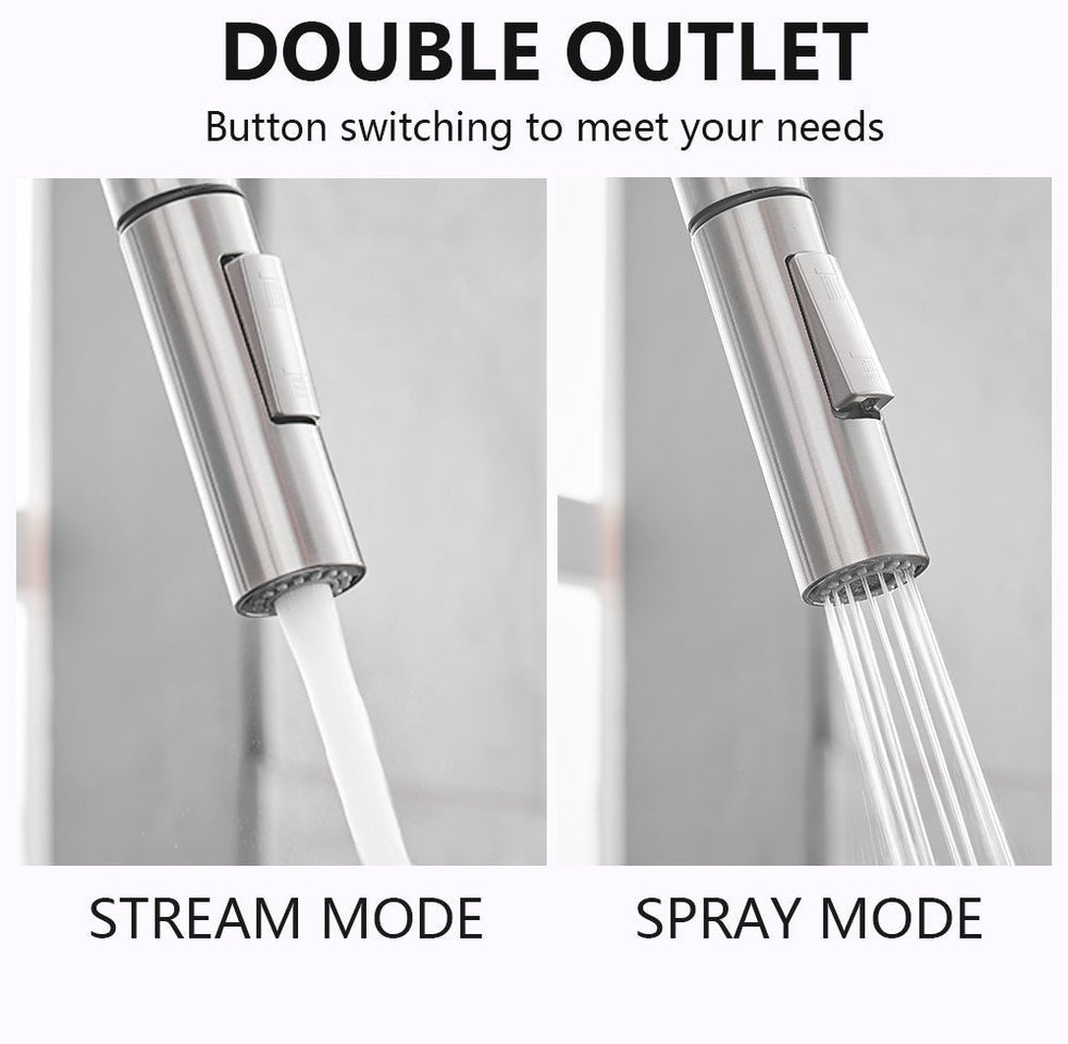 Smart Stainless Steel Sensor Kitchen Faucet [With Pull Out & Spray Head] - TumTum
