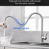 Smart Stainless Steel Sensor Kitchen Faucet [With Pull Out & Spray Head] - TumTum