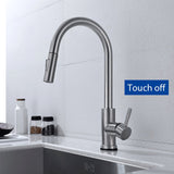 Smart Stainless Steel Sensor Kitchen Faucet [With Pull Out & Spray Head] - TumTum