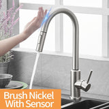 Smart Stainless Steel Sensor Kitchen Faucet [With Pull Out & Spray Head] - TumTum