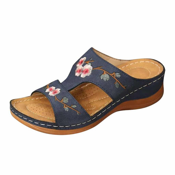 SolaShoes™ - Flower Embroidered Vintage Sandals - TumTum