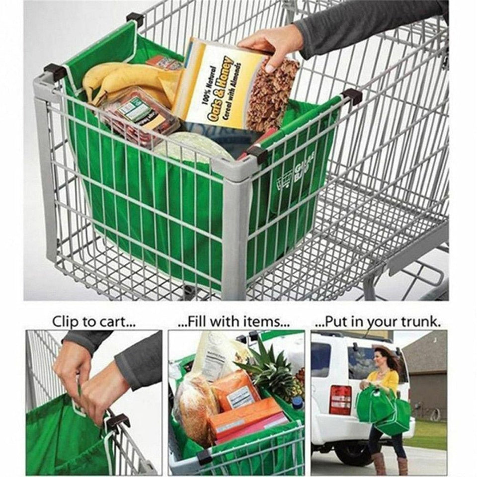 Supermarket Shopping Bag [Reusable and Green] - TumTum
