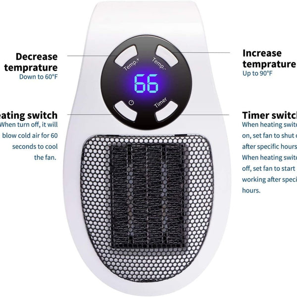 SwiftHeat™ - 400W Electric Mini Wall Heater - TumTum
