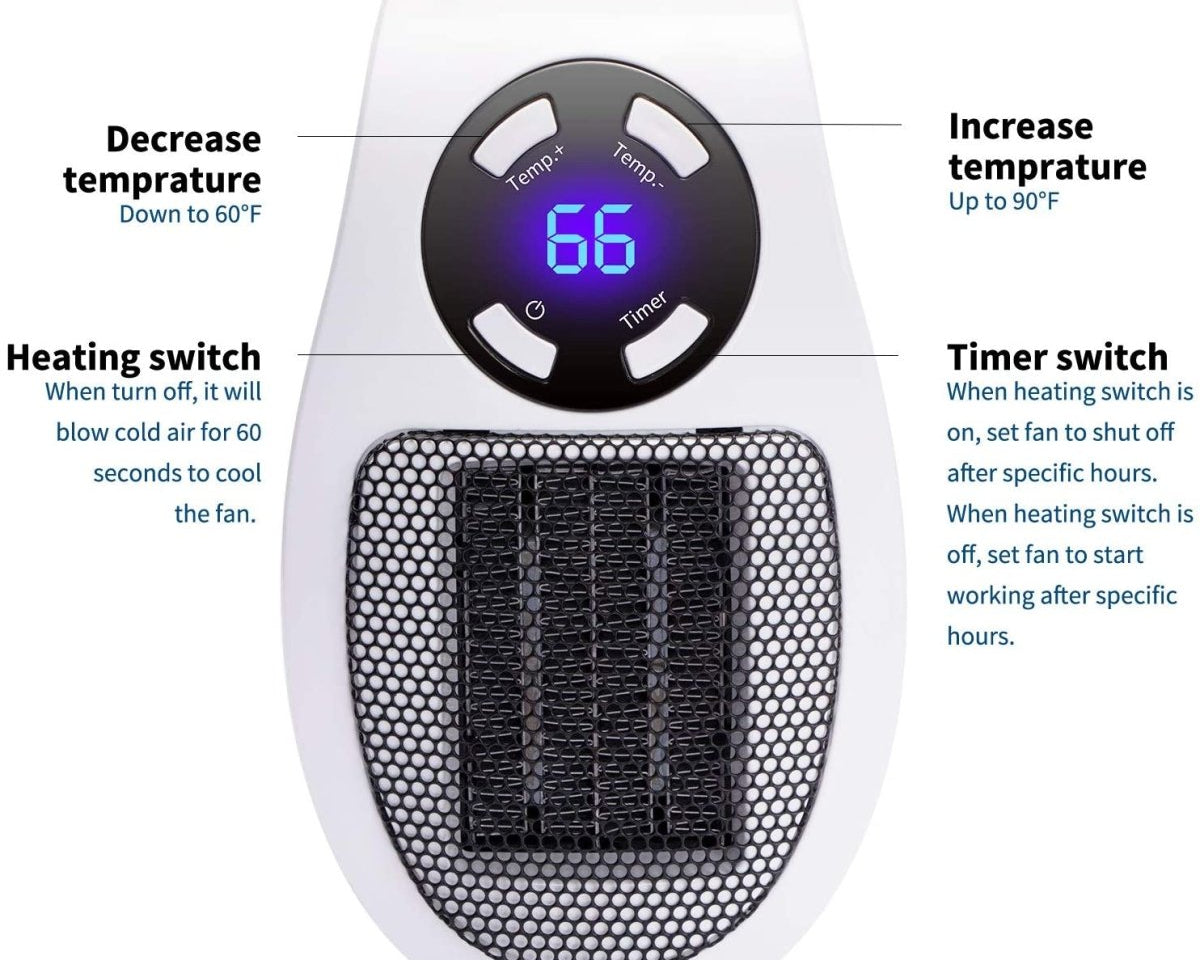 SwiftHeat™ - 400W Electric Mini Wall Heater - TumTum