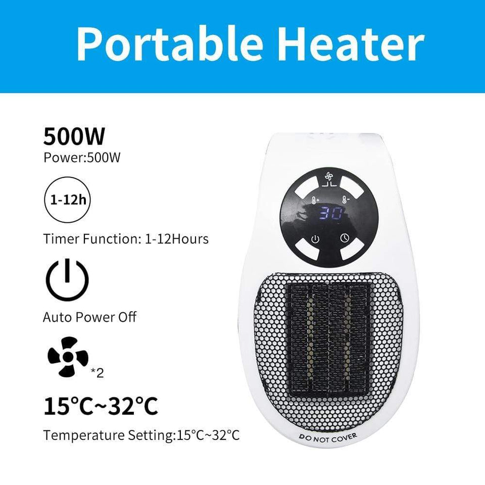 SwiftHeat™ - 400W Electric Mini Wall Heater - TumTum