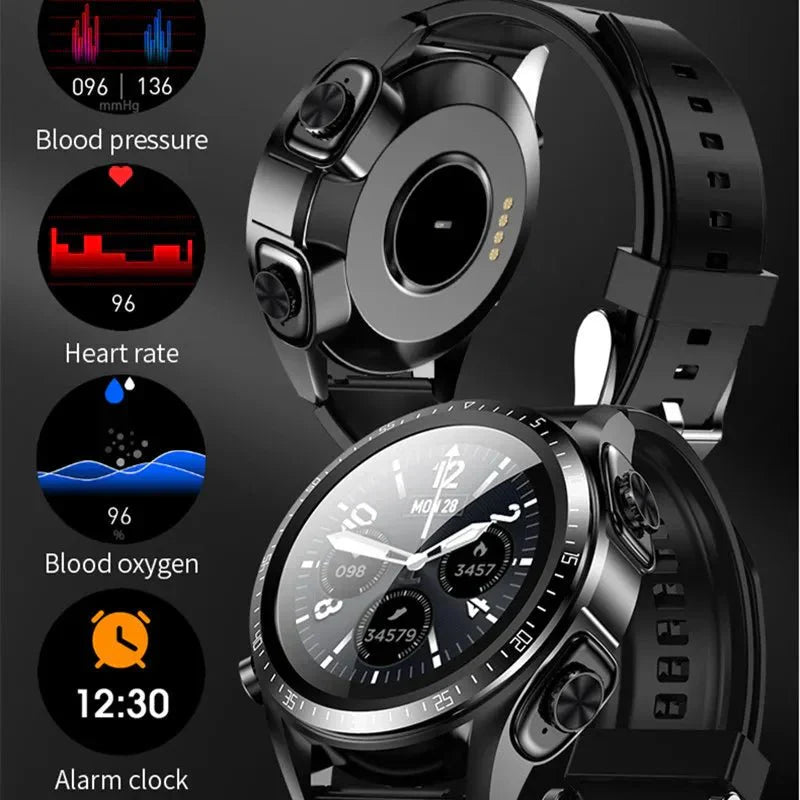 SyncBud™ - Stereo Wireless Headset Smart Watch for Men - TumTum