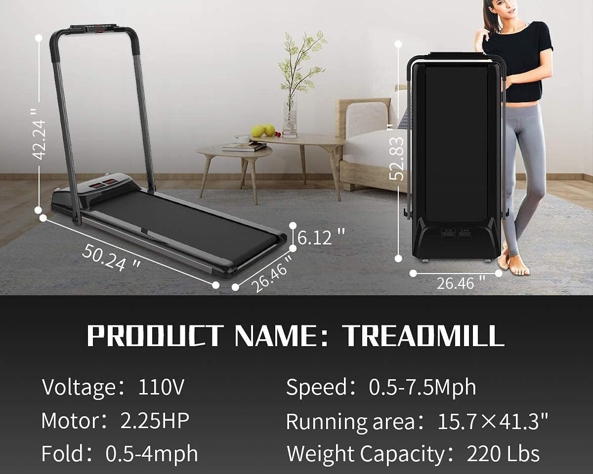 UnderDesk ™ - Home Foldable Portable Smart Treadmill - TumTum