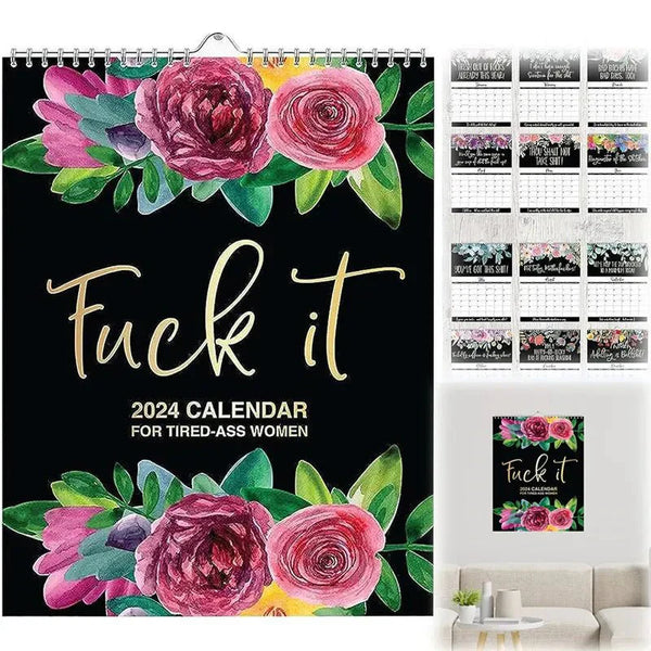 WeeklyChuckles™ - 2024 Calendar Planner For Tired-Ass Women - TumTum